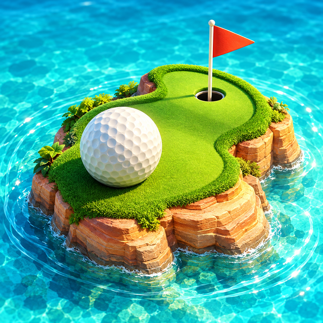 Mini-Golf Islands -pelin alkuperäinen kuvakekuvitus